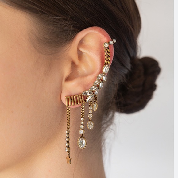 Dior Crystal Ear Climber / Cuff - Picture 3 of 9